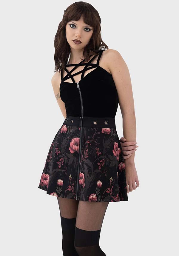 Cottage Chorus Floral Mini Skater Skirt