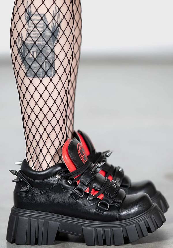 Torment Faux Leather Chunky Sneakers with Studded Details