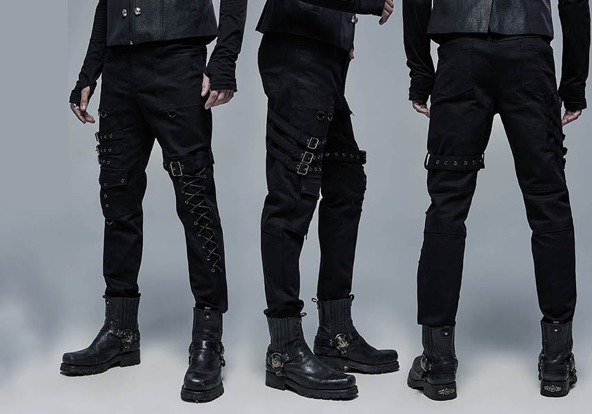 Underworld Vanquish Punk-Style Cotton Blend Statement Pants