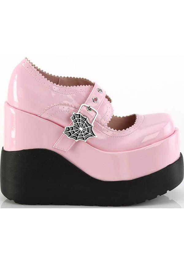 PREORDER: VOID-38 Pink Holo Patent Platform Shoes