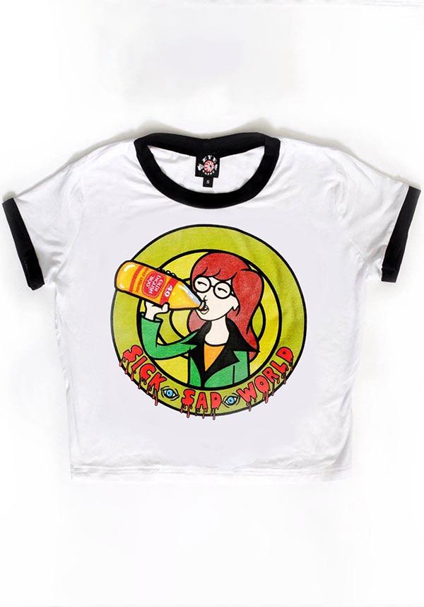 Daria Inspired Supersoft Ringer T - Shirt for a 90s Look