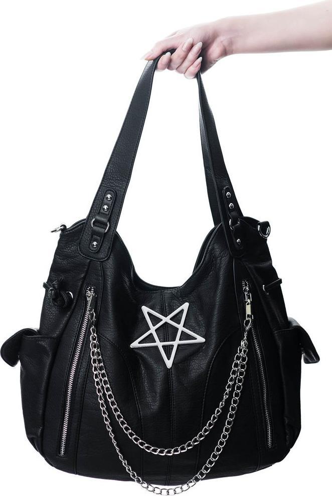 Vexation Textured Faux - Leather Classic Handbag with Unique Details