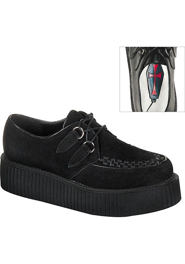 Demonia Pre - order CREEPER - 402S Platform Creepers in Black Color