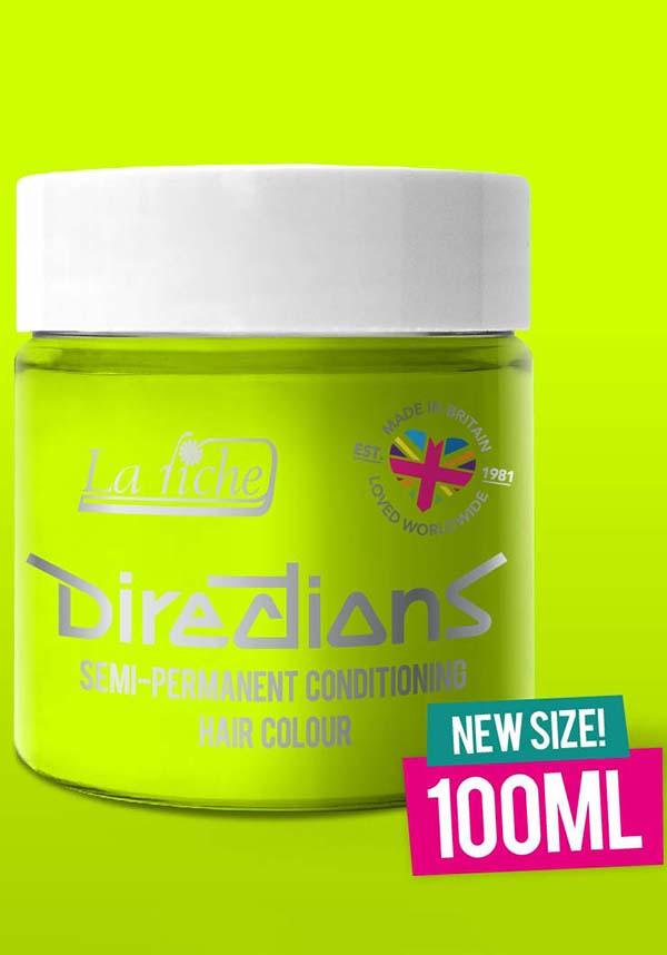 Fluorescent Lime Vegan Hair Colour Dye - 100ml Bottle for Stunning Hair