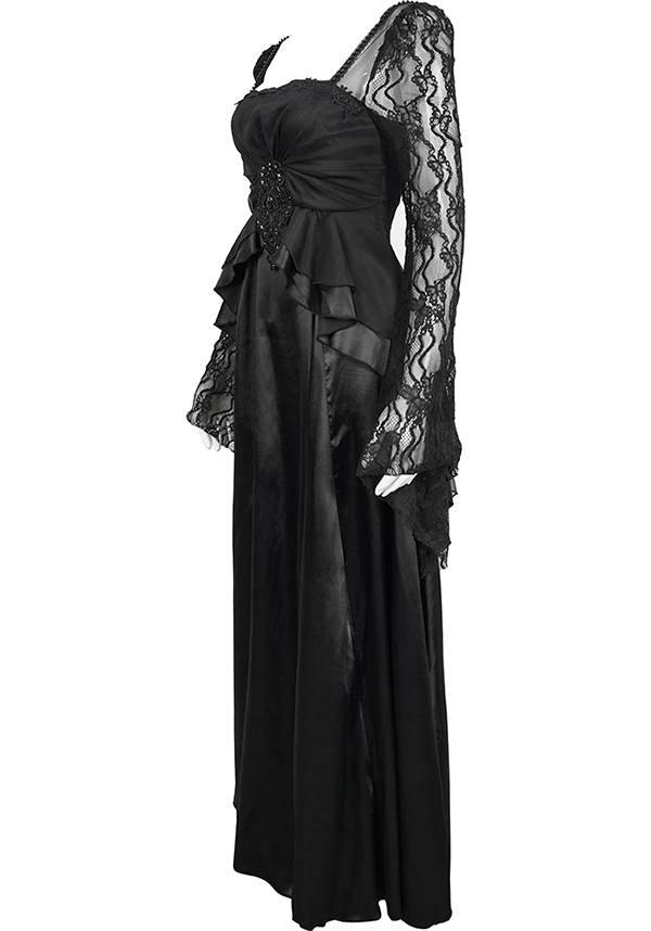 Esmerée Elegant Evening Dress for a Regal Goth Look