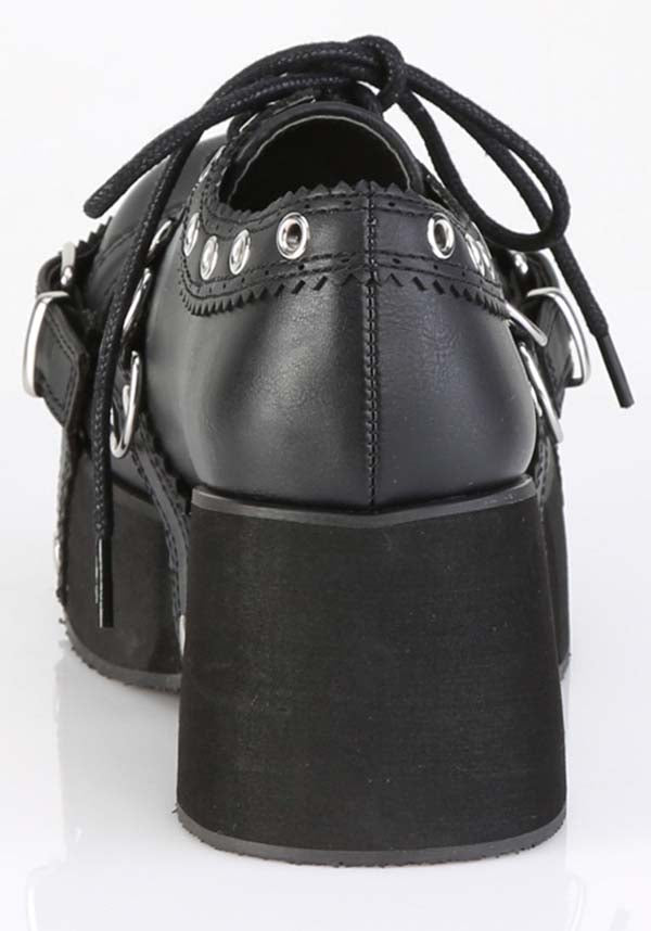 DANK-28 Black Platform Lace - Up Oxford Shoes [PREORDER]