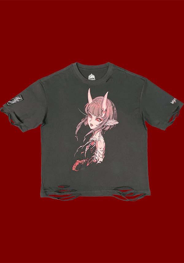 Grey Chrysalis Design T-Shirt from the 'Haunted Hallucinogens' Collection