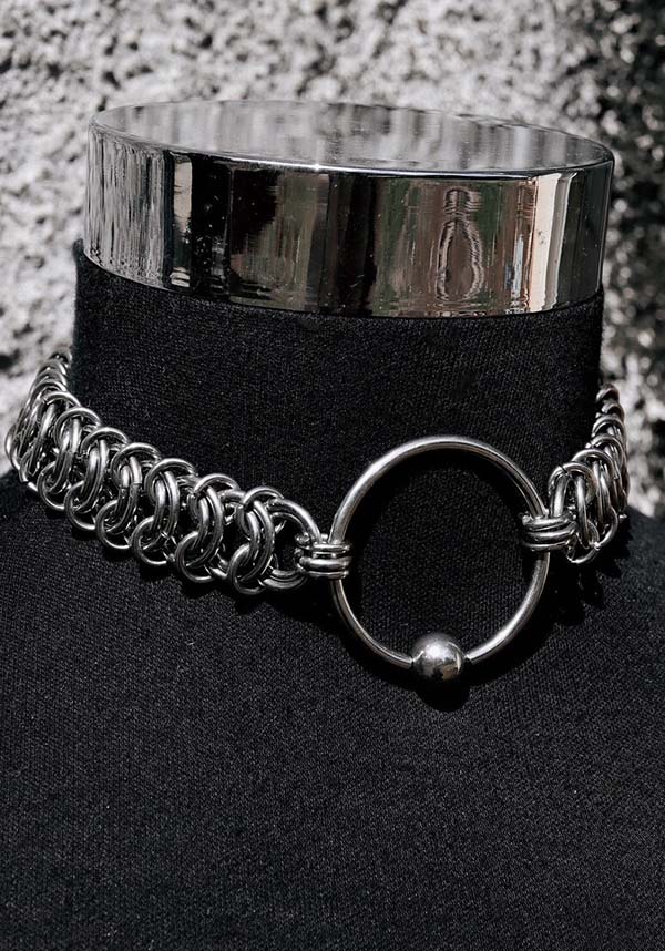 Vertebrae Style Stainless Steel Hypoallergenic Choker Necklace