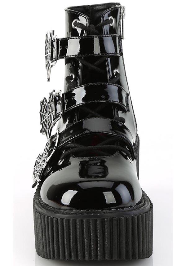 Black Patent CREEPER-260 Ankle Boots - Preorder Now