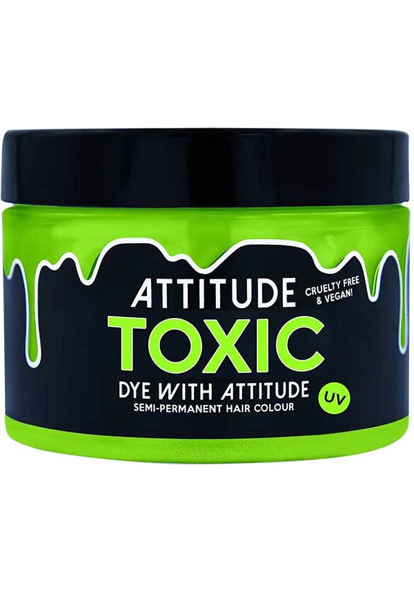 Attitude Semi - permanent Hair Colour - Toxic Neon UV Green