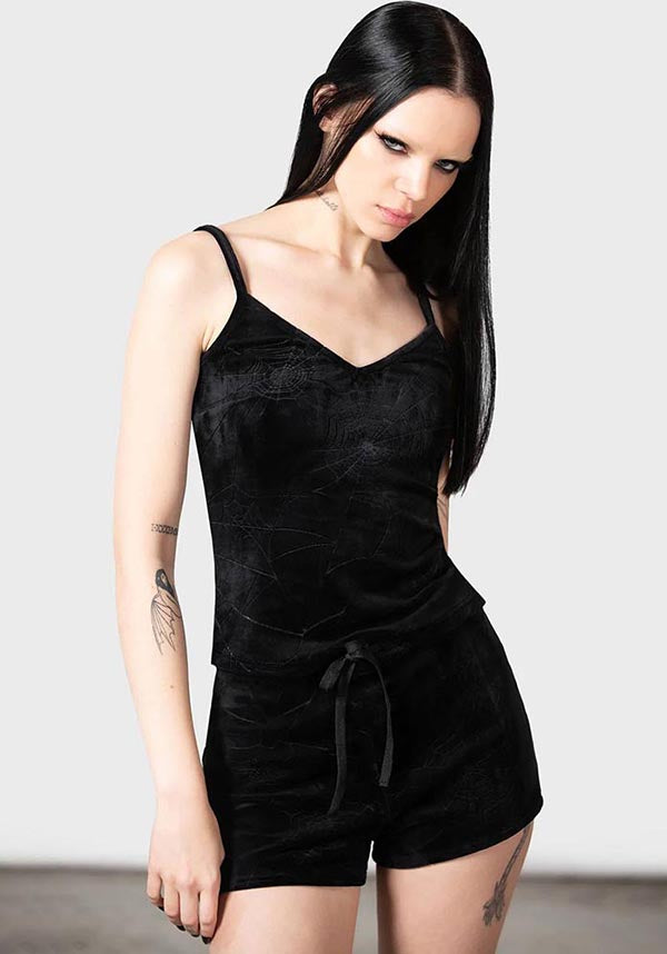 Eternal Super Soft Stretchable Sleeper Vest with Spiderweb Print