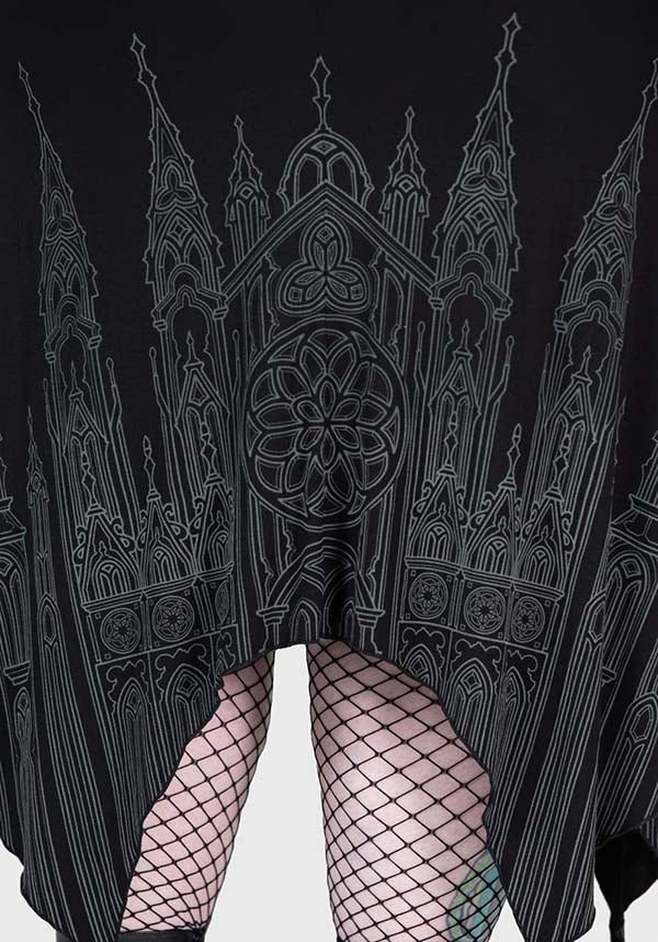 UNHOLY OATH MAXI DRESS - Soft Stretch Cathedral Print