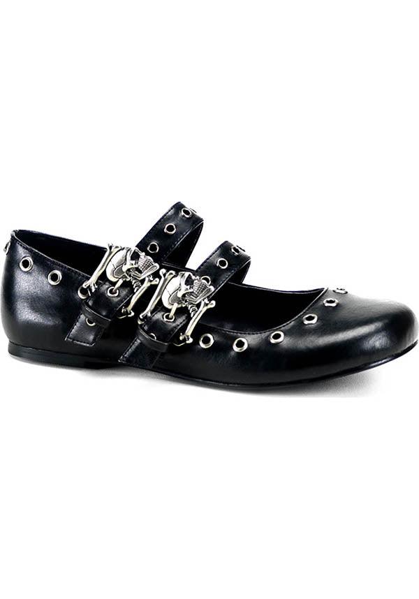 Pre - order Black DAISY - 03 Ballet Flats with Unique Design