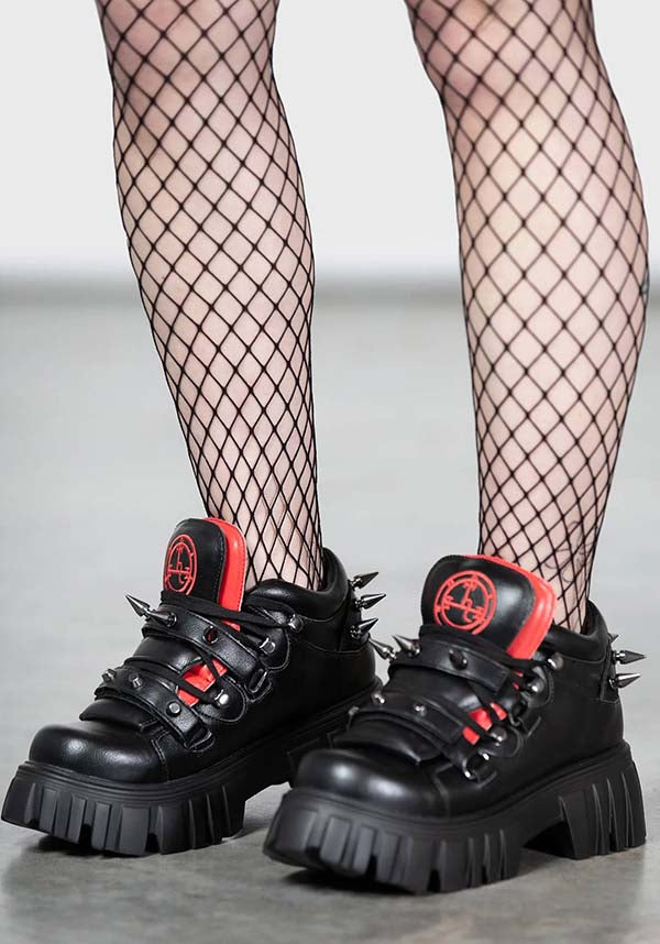 Torment Faux Leather Chunky Sneakers with Studded Details