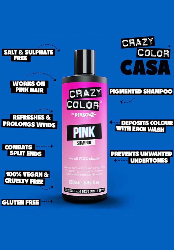 Crazy Color Vibrant Pink Pigmented Shampoo for Boosting Pink Hair