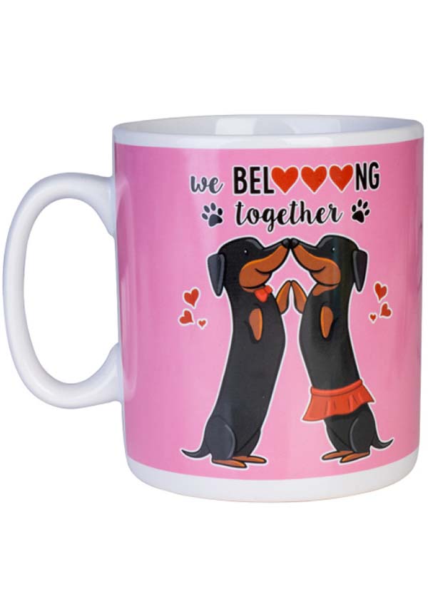 Valentine-themed Dachshund Design GIANT Ceramic Coffee Mug
