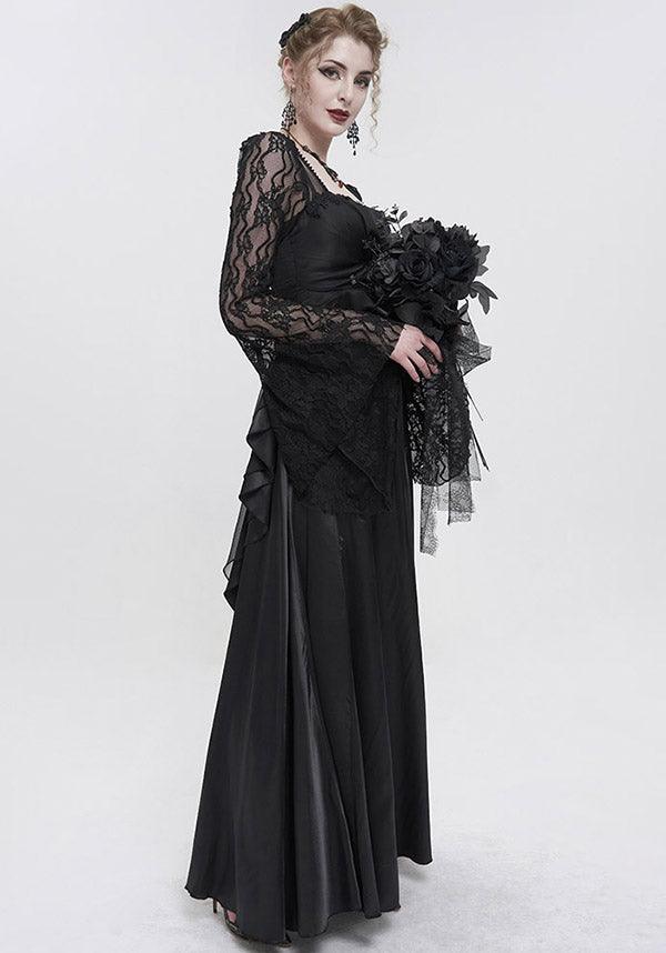 Esmerée Elegant Evening Dress for a Regal Goth Look