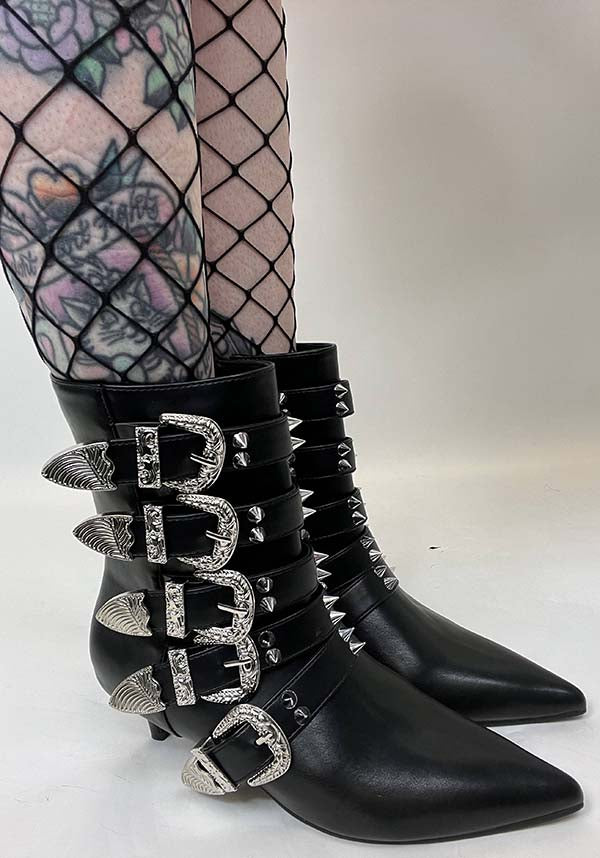 Summer Must-Have Traitor Zone Spiked Heeled Punk Boots