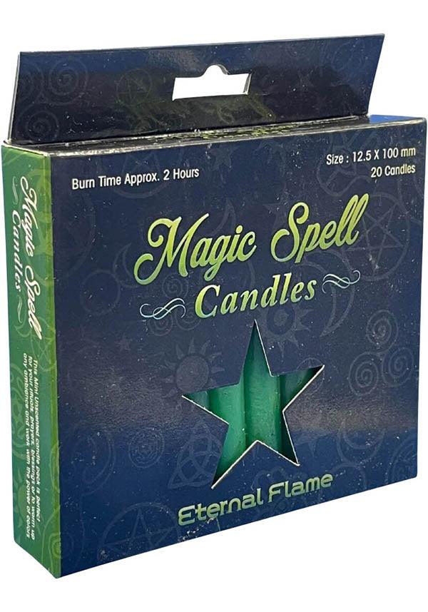 Eternal Flame Green Magic Spell Candles for Rituals and Decorations