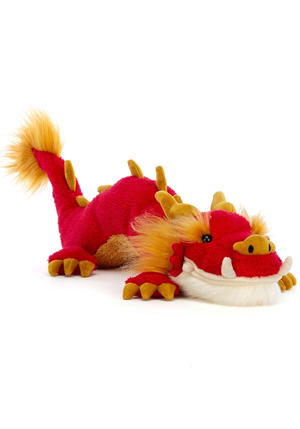 Stunning Festival Plush Dragon in Red and Gold