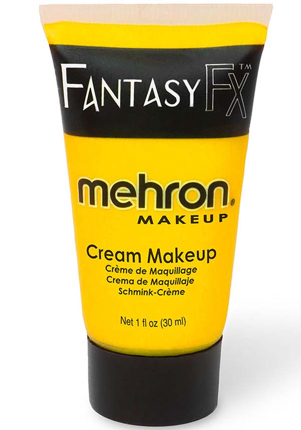 Mehron Yellow Fantasy FX Creamy Water - Based Makeup for Halloween