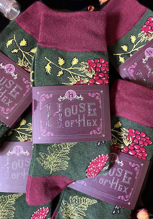 Forest Dweller Cottagecore Style Socks - Ideal Cozy Socks for Fall and Witchy Outfits