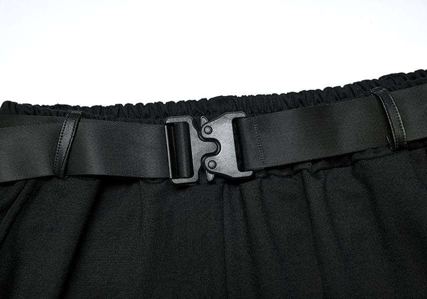 Eternal Eventide Green Casual Streetwear Pants with Elastic Waist