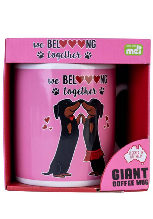 Valentine-themed Dachshund Design GIANT Ceramic Coffee Mug