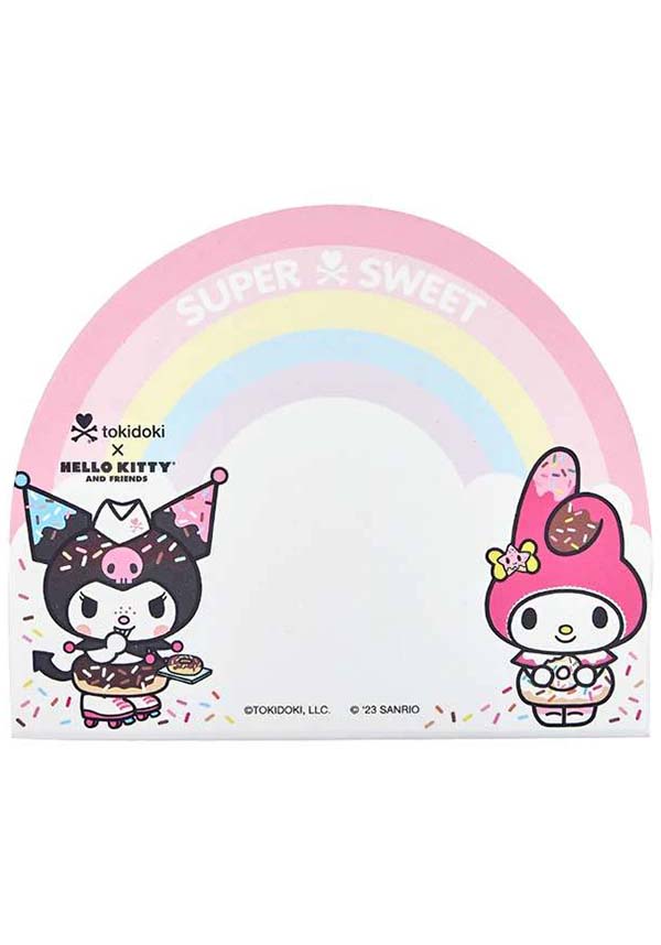 Adorable Tokidoki x Hello Kitty My Melody & Kuromi Rainbow Sticky Notes