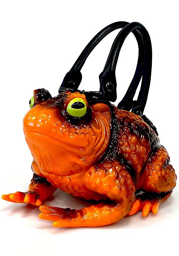 Windy Willow Glossy Orange Toad Design Handbag for Fashion Enthusiasts