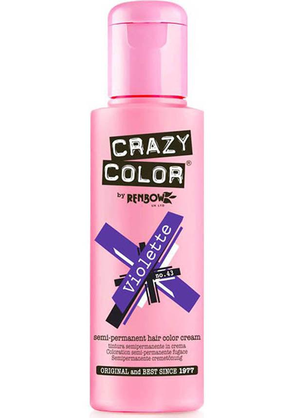 Violette Semi - permanent Electric Purple Hair Colour for Pre - lightened to Light Brown Hair