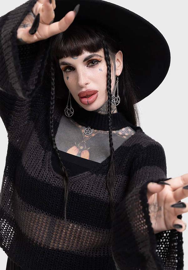 Soft and Stylish Cruel Conscience Knit Sweater with Unique Design