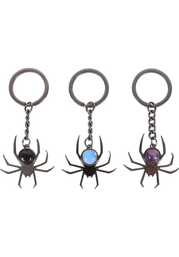 Exquisite Crystal Spider Keyring - Ideal for Gothic Gifts
