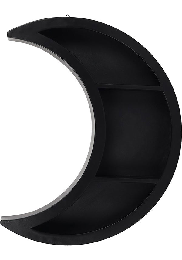 Black Lightweight Crescent Moon Shelf for Displaying Trinkets
