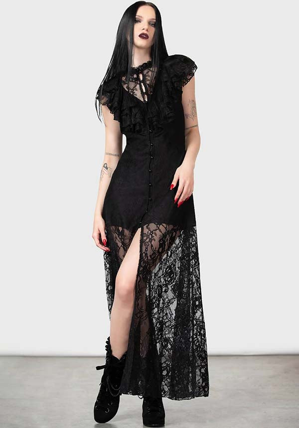 Maxi Dress for Vampire's Ball: Soft Stretch Lace Style