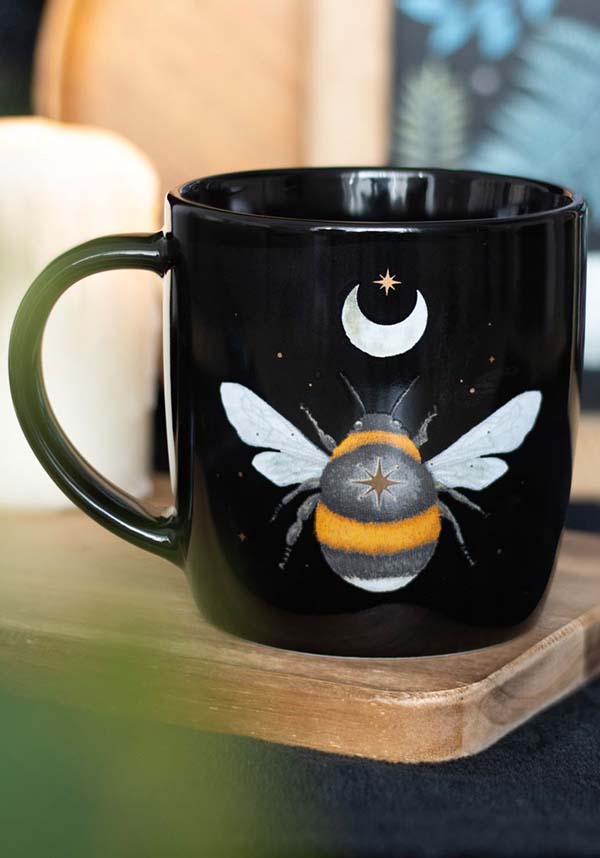 Enchanted Dark Forest Bee Ceramic Coffee Mug