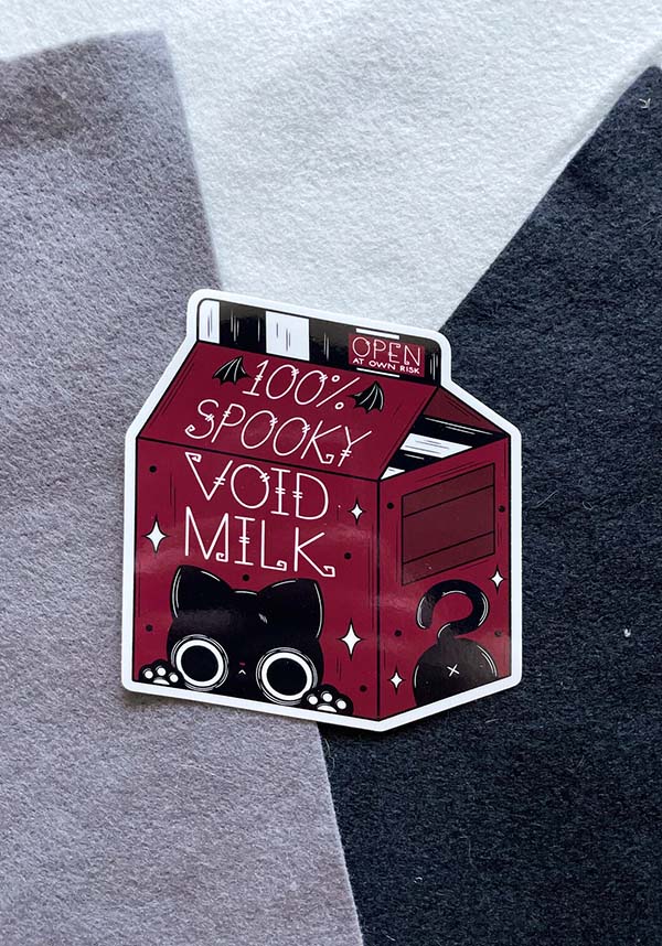 Handmade Glossy Adhesive Vinyl Void Milk Sticker