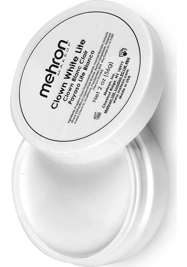 Mehron Clown White Lite Foundation - 56g Cream Makeup for Adult Clowns