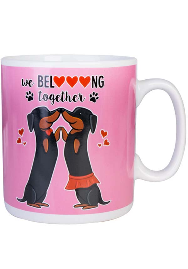 Valentine-themed Dachshund Design GIANT Ceramic Coffee Mug