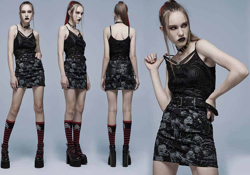 Punk Rave Vira Distressed Women's Fashionable Knitted Top
