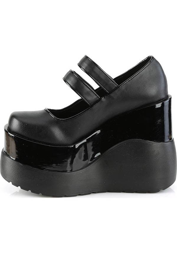 PREORDER - VOID-37 Black Demonia Platform Shoes | Alternative Footwear