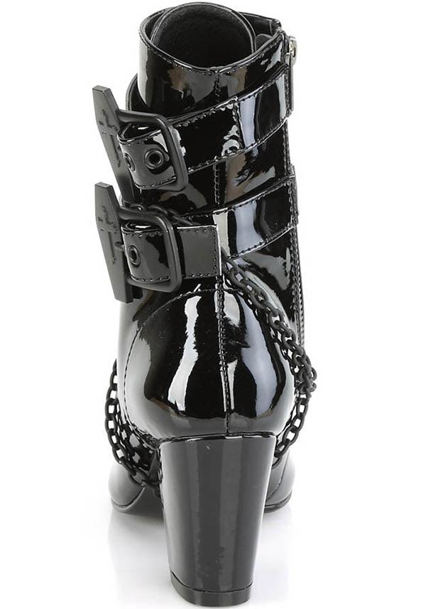 VIVIKA-128 Black Patent Leather Pre-ordered Ankle Boots