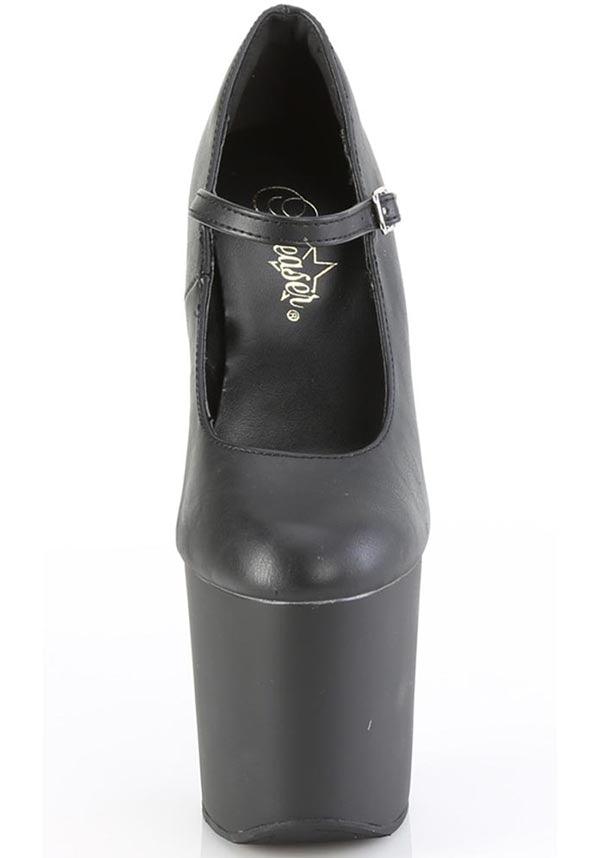PREORDER! CRAZE-880 Platform Heels in Black Faux Leather