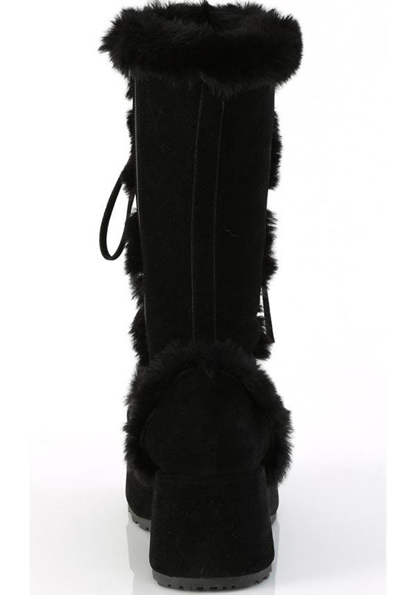 Black Vegan Suede CUBBY-311 Platform Boots [Preorder]