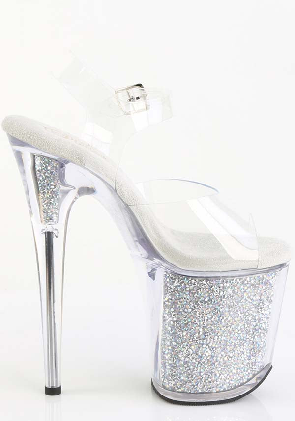 PRE-ORDER! Flamingo 808 Premium RSI Clear Platform Heels