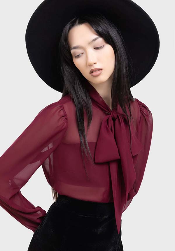 Top - Crimson Oracle | Elegant and Stylish