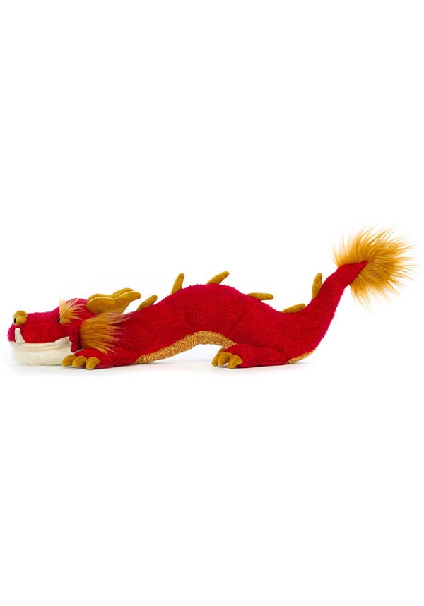 Stunning Festival Plush Dragon in Red and Gold