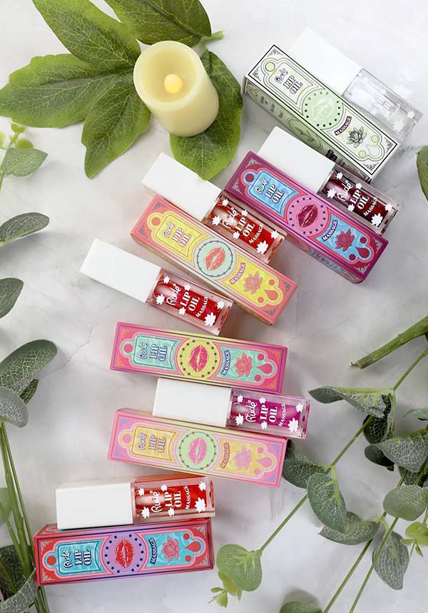 Rude Cosmetics Chillaxin’ Cherry Flavored Lip Oil for a Moisturizing Lip Massage