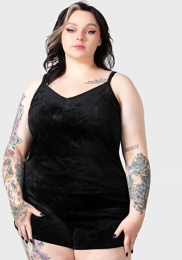 Eternal Super Soft Stretchable Sleeper Vest with Spiderweb Print