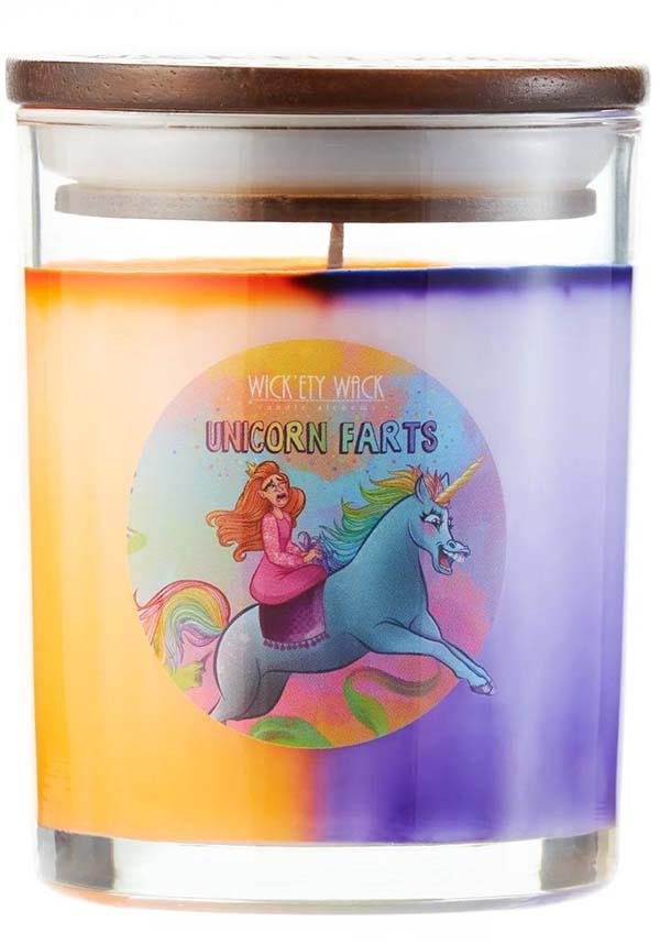 Medium-Sized Unicorn Farts Scented Candle for a Fruity Home Fragrance